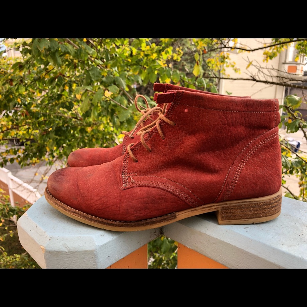 Josef Seibel Red Leather Sienna Boots
